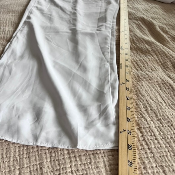 Abercrombie & Fitch Wide Leg Pants Women XL Regular White Pull On Crepe Pockets - Picture 12 of 14
